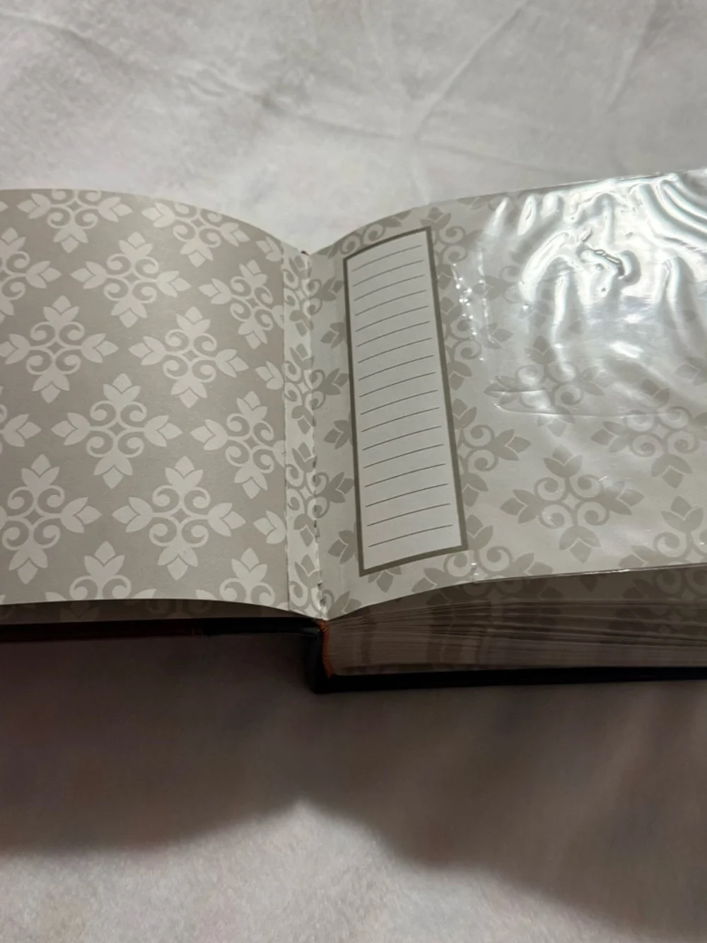 Pinnacle Faux Leather Photo Album Brown Black Book Bound Memory Album